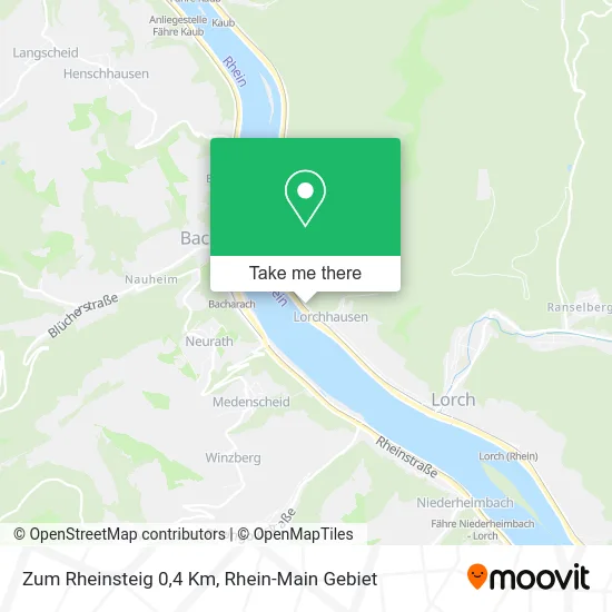 Карта Zum Rheinsteig 0,4 Km