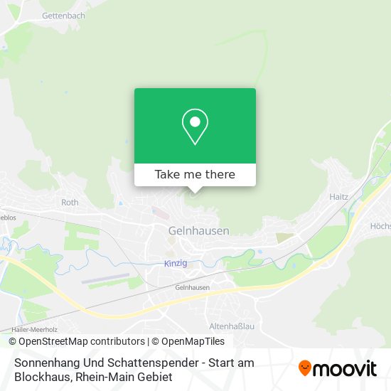 Sonnenhang Und Schattenspender - Start am Blockhaus map