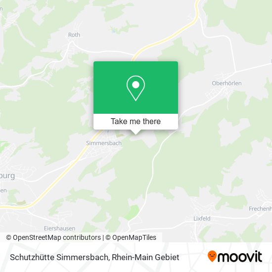 Schutzhütte Simmersbach map