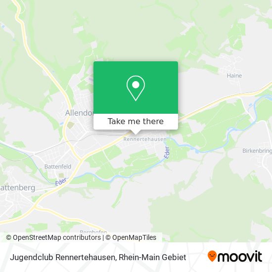 Jugendclub Rennertehausen map