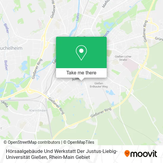 Карта Hörsaalgebäude Und Werkstatt Der Justus-Liebig-Universität Gießen