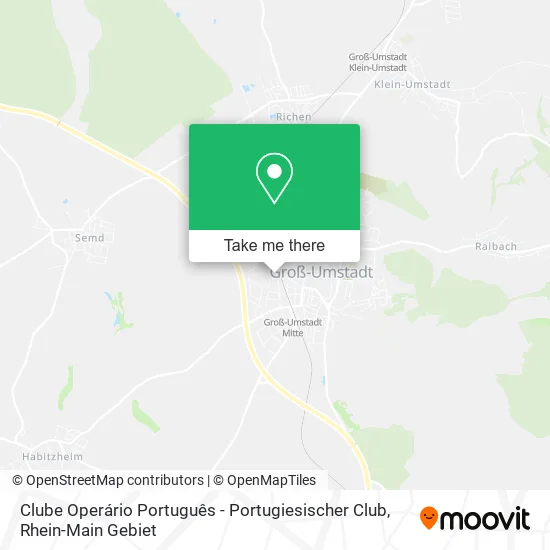 Карта Clube Operário Português - Portugiesischer Club
