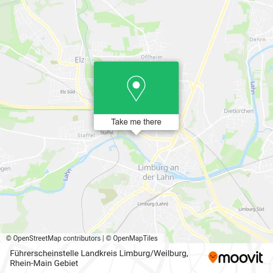 Карта Führerscheinstelle Landkreis Limburg / Weilburg