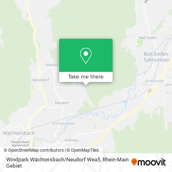 Windpark Wächtersbach / Neudorf Wea5 map
