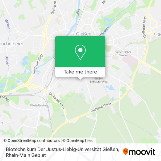 Biotechnikum Der Justus-Liebig-Universität Gießen map