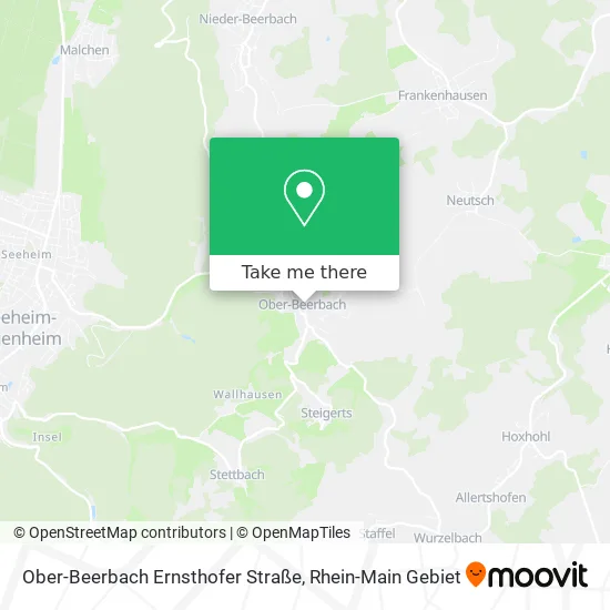Карта Ober-Beerbach Ernsthofer Straße