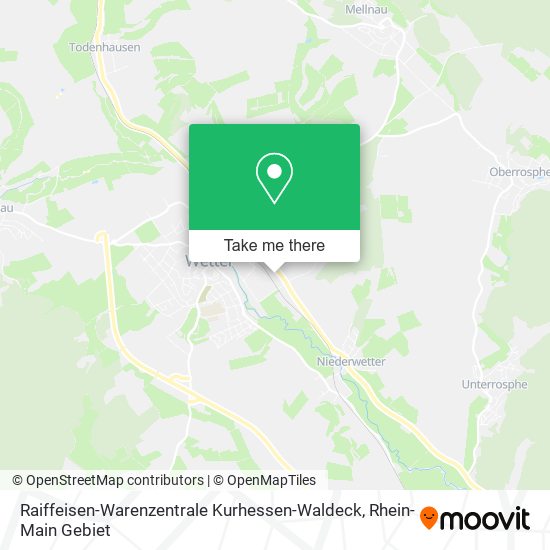 Raiffeisen-Warenzentrale Kurhessen-Waldeck map