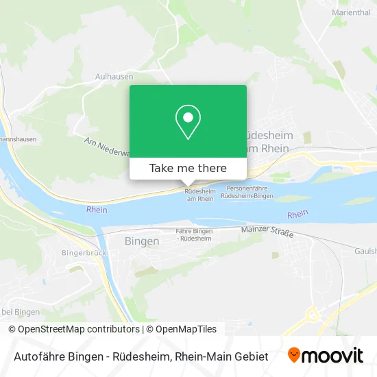 Карта Autofähre Bingen - Rüdesheim