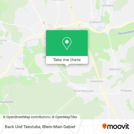 Карта Back Und Teestube