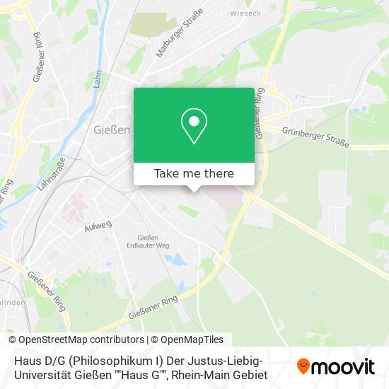 Haus D / G (Philosophikum I) Der Justus-Liebig-Universität Gießen ""Haus G"" map