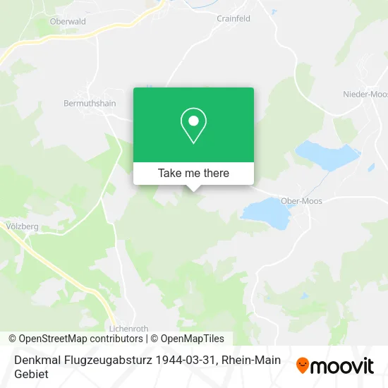 Карта Denkmal Flugzeugabsturz 1944-03-31
