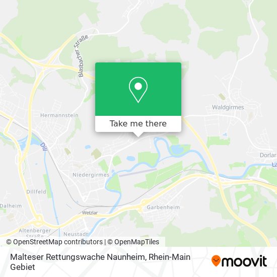 Malteser Rettungswache Naunheim map