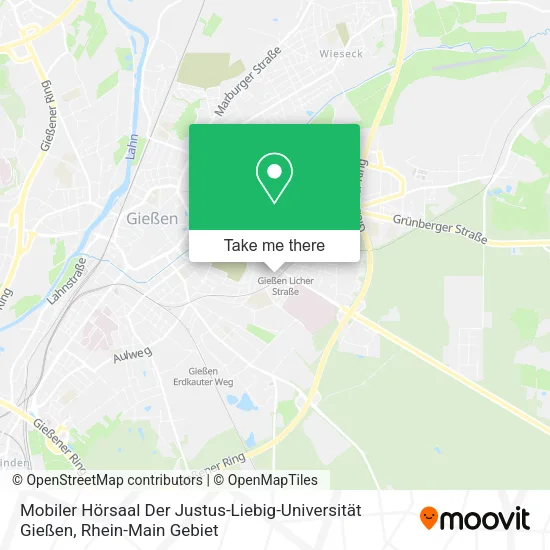 Карта Mobiler Hörsaal Der Justus-Liebig-Universität Gießen