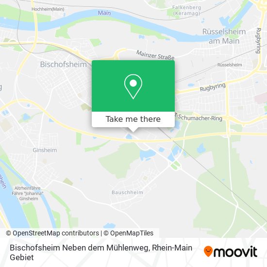 Bischofsheim Neben dem Mühlenweg map