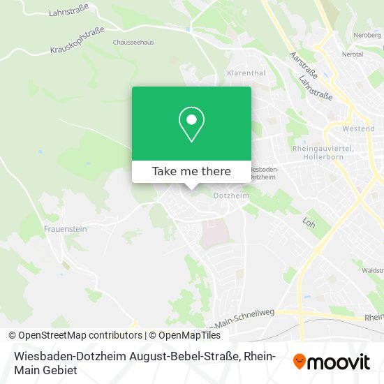Wiesbaden-Dotzheim August-Bebel-Straße map