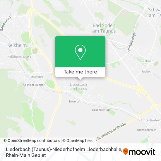 Liederbach (Taunus)-Niederhofheim Liederbachhalle map