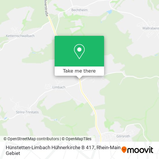 Hünstetten-Limbach Hühnerkirche B 417 map