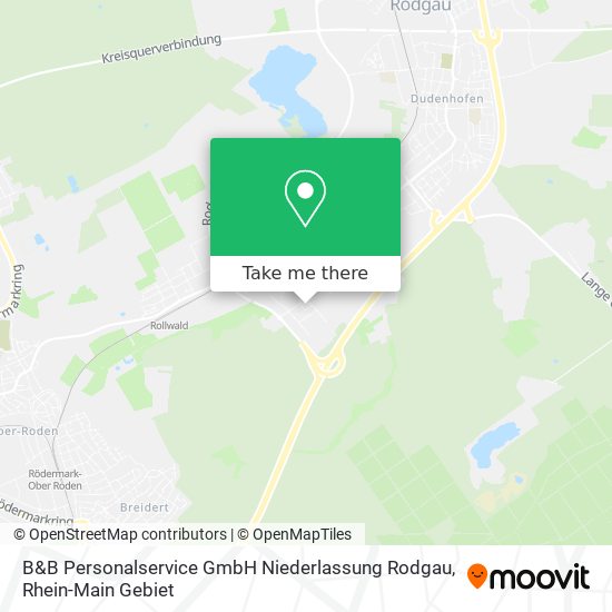 B&B Personalservice GmbH Niederlassung Rodgau map