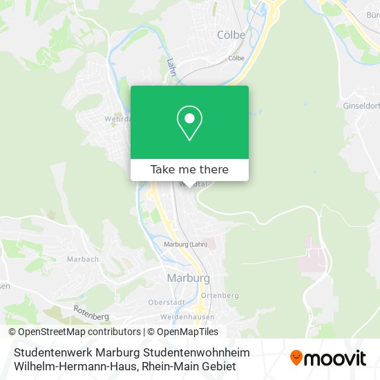 Studentenwerk Marburg Studentenwohnheim Wilhelm-Hermann-Haus map