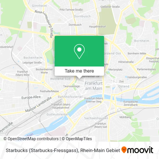 Карта Starbucks (Starbucks-Fressgass)