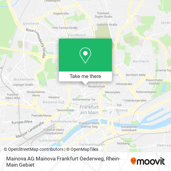 Карта Mainova AG Mainova Frankfurt Oederweg