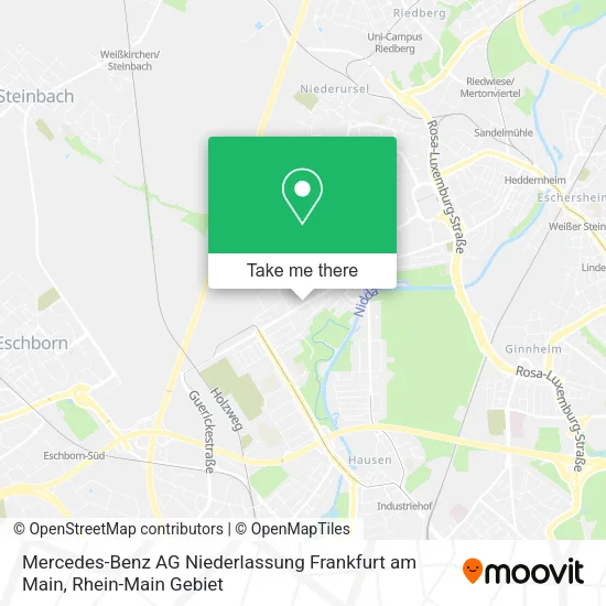 Карта Mercedes-Benz AG Niederlassung Frankfurt am Main