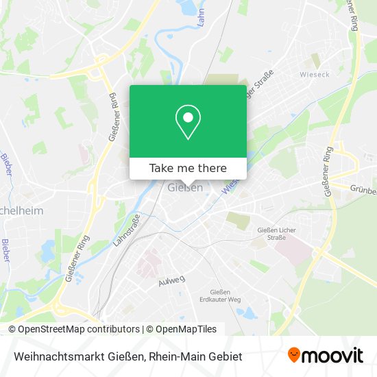 Weihnachtsmarkt Gießen map