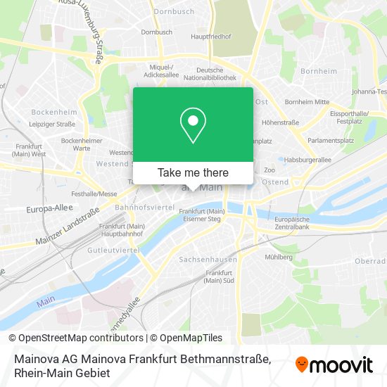 Карта Mainova AG Mainova Frankfurt Bethmannstraße