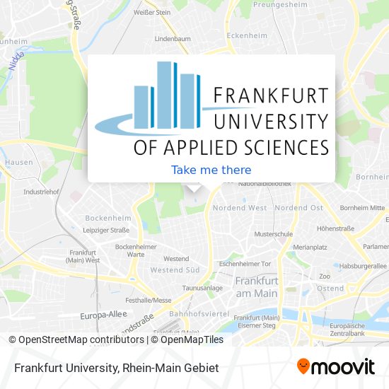 Frankfurt University map