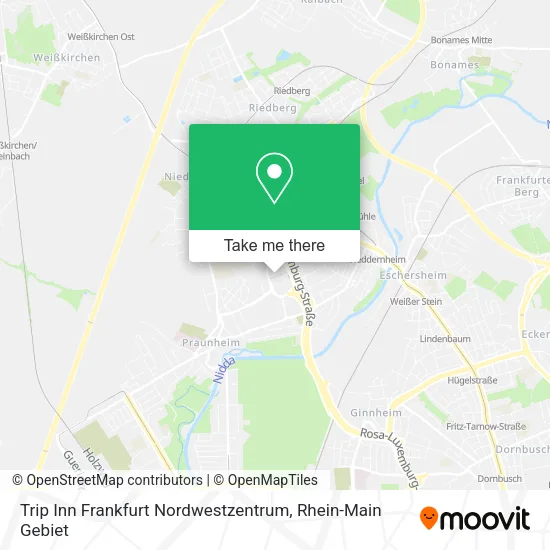 Trip Inn Frankfurt Nordwestzentrum map