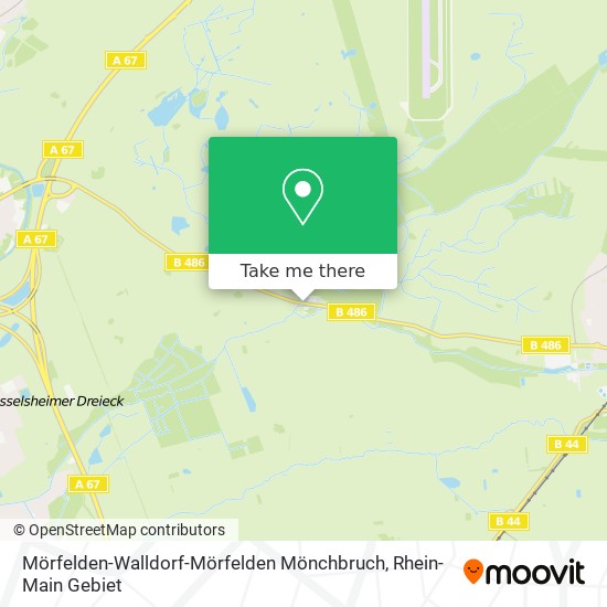 Mörfelden-Walldorf-Mörfelden Mönchbruch map