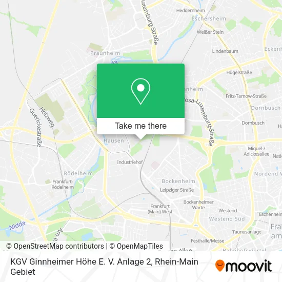 Карта KGV Ginnheimer Höhe E. V. Anlage 2