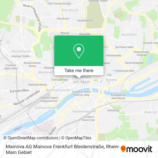 Карта Mainova AG Mainova Frankfurt Bleidenstraße