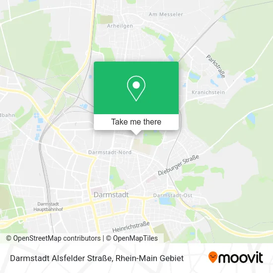 Карта Darmstadt Alsfelder Straße
