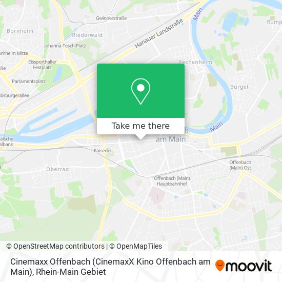 Cinemaxx Offenbach (CinemaxX Kino Offenbach am Main) map