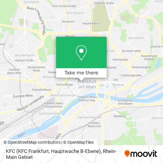 KFC (KFC Frankfurt, Hauptwache B-Ebene) map