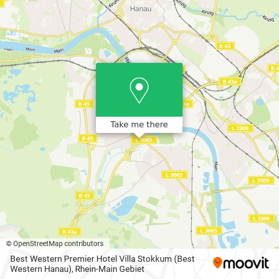 Best Western Premier Hotel Villa Stokkum (Best Western Hanau) map