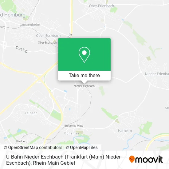 Карта U-Bahn Nieder-Eschbach (Frankfurt (Main) Nieder-Eschbach)
