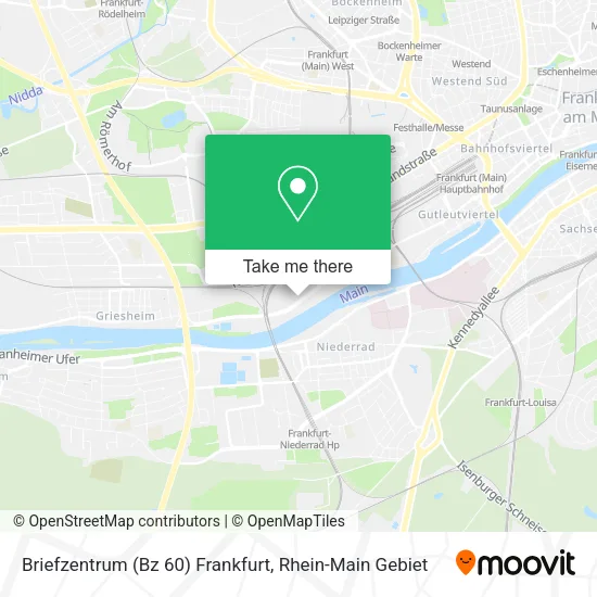 Карта Briefzentrum (Bz 60) Frankfurt