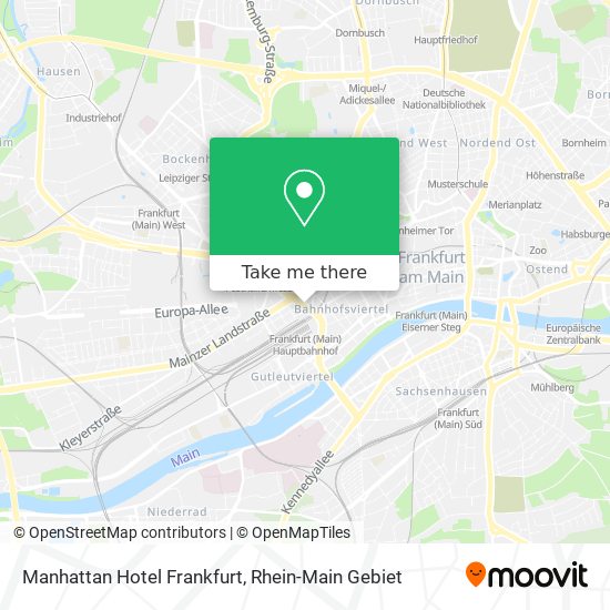 Manhattan Hotel Frankfurt map