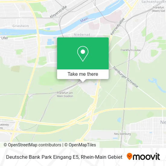 Карта Deutsche Bank Park Eingang E5