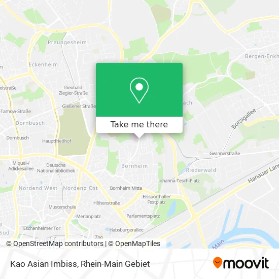 Карта Kao Asian Imbiss