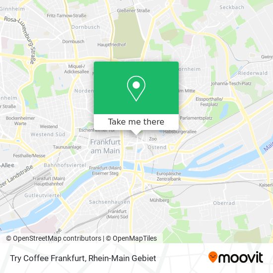 Try Coffee Frankfurt map