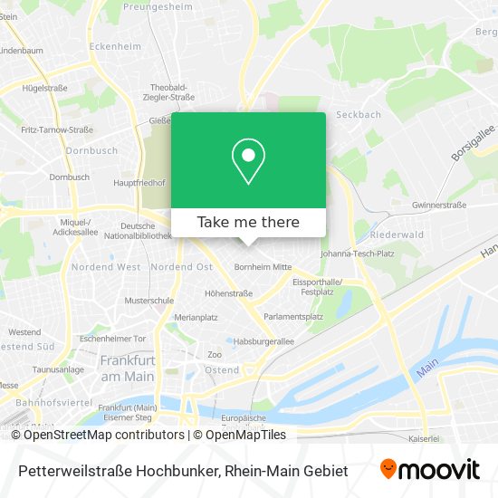 Petterweilstraße Hochbunker map