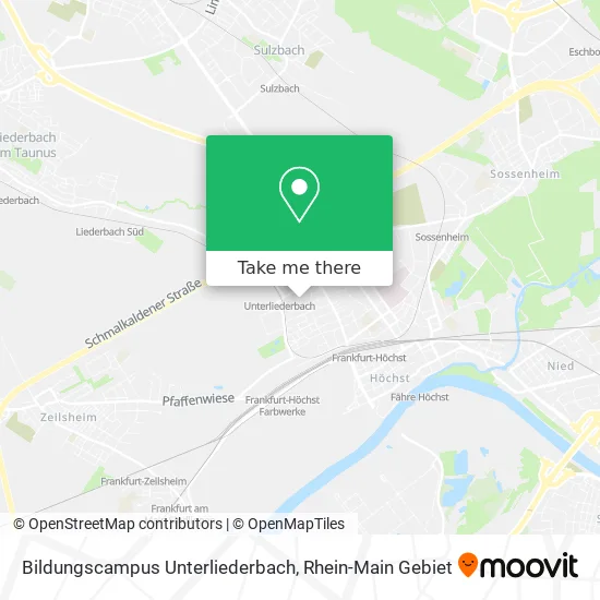 Карта Bildungscampus Unterliederbach