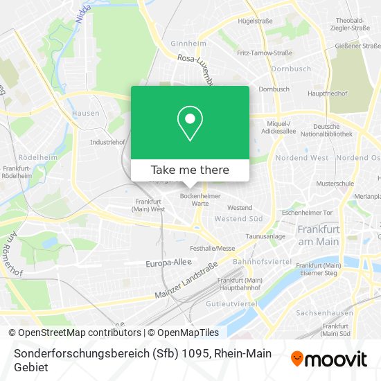 Sonderforschungsbereich (Sfb) 1095 map