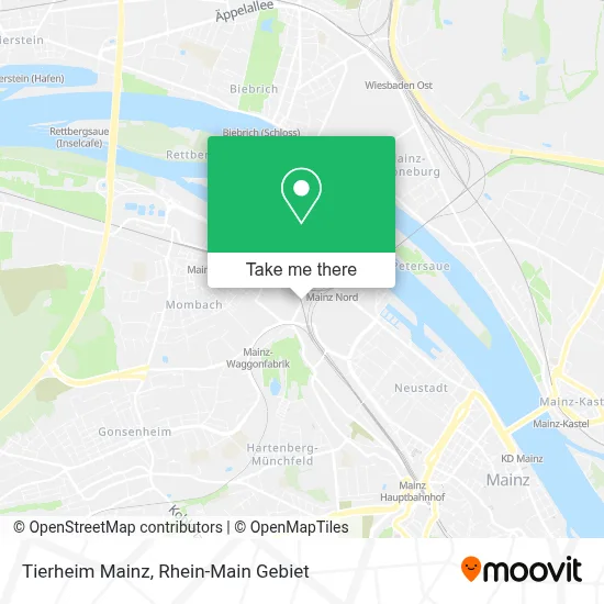 Tierheim Mainz map