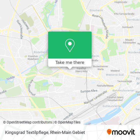 Kingsgrad Textilpflege map