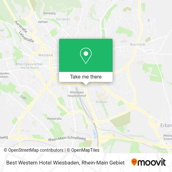 Best Western Hotel Wiesbaden map