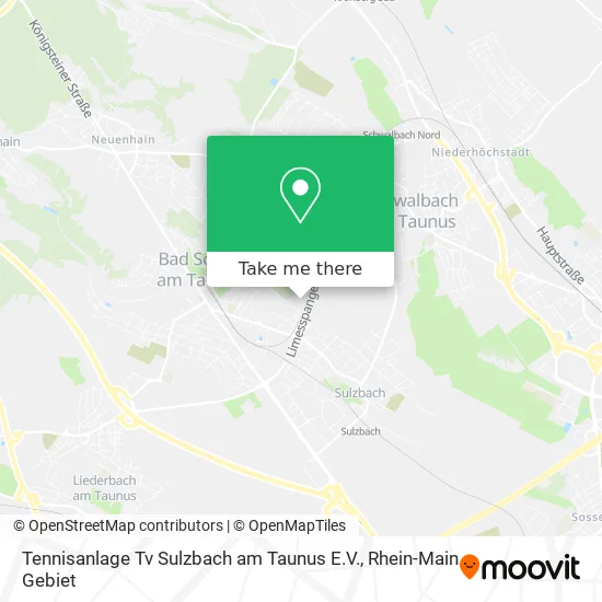 Карта Tennisanlage Tv Sulzbach am Taunus E.V.